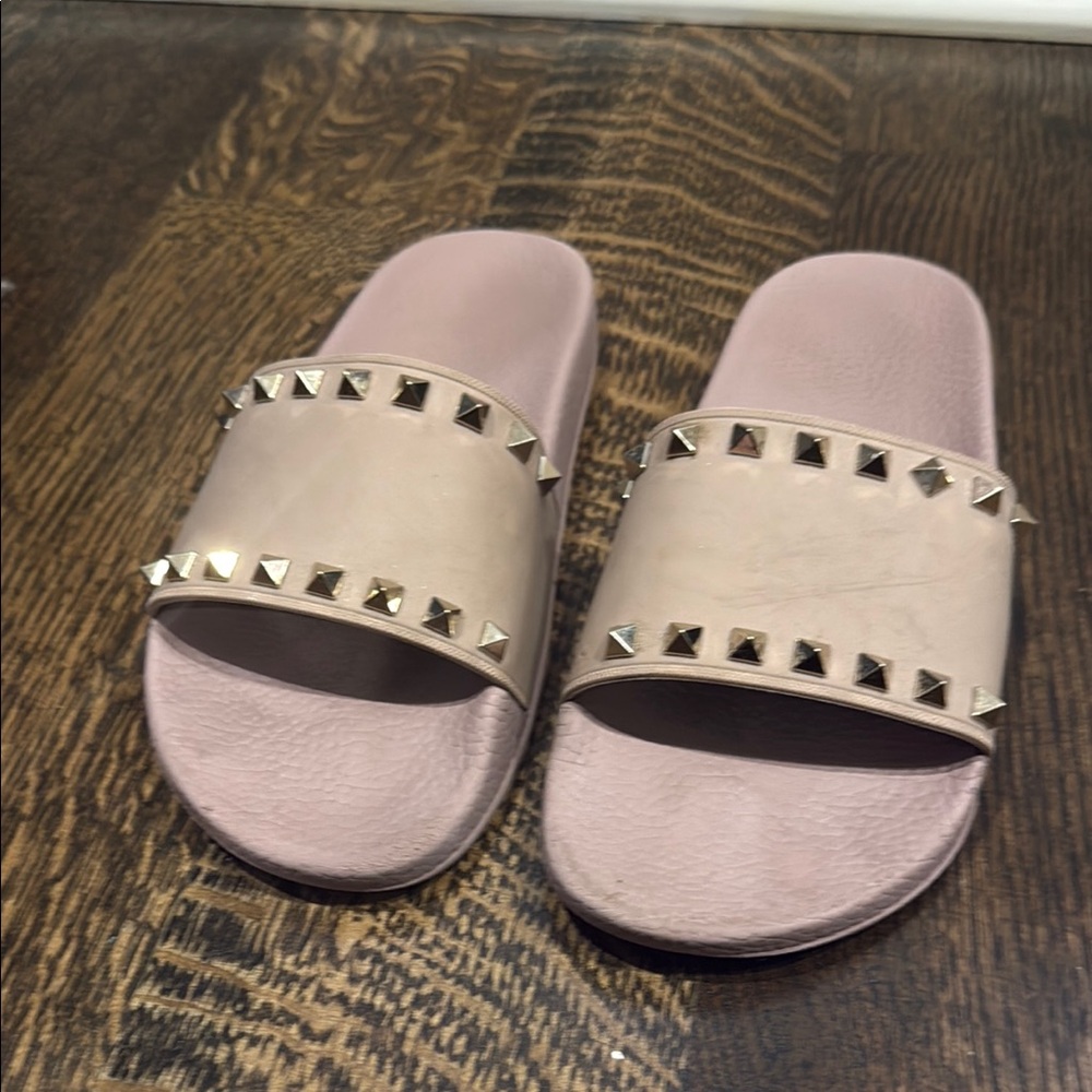 Valentino Pink Studded Sandals